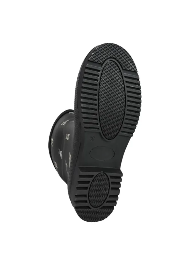Gummistiefel Waldi Mops Halbschaft in schwarz>Regenliebe