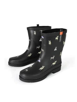 Gummistiefel Waldi Mops Halbschaft in schwarz><noscript><img width=