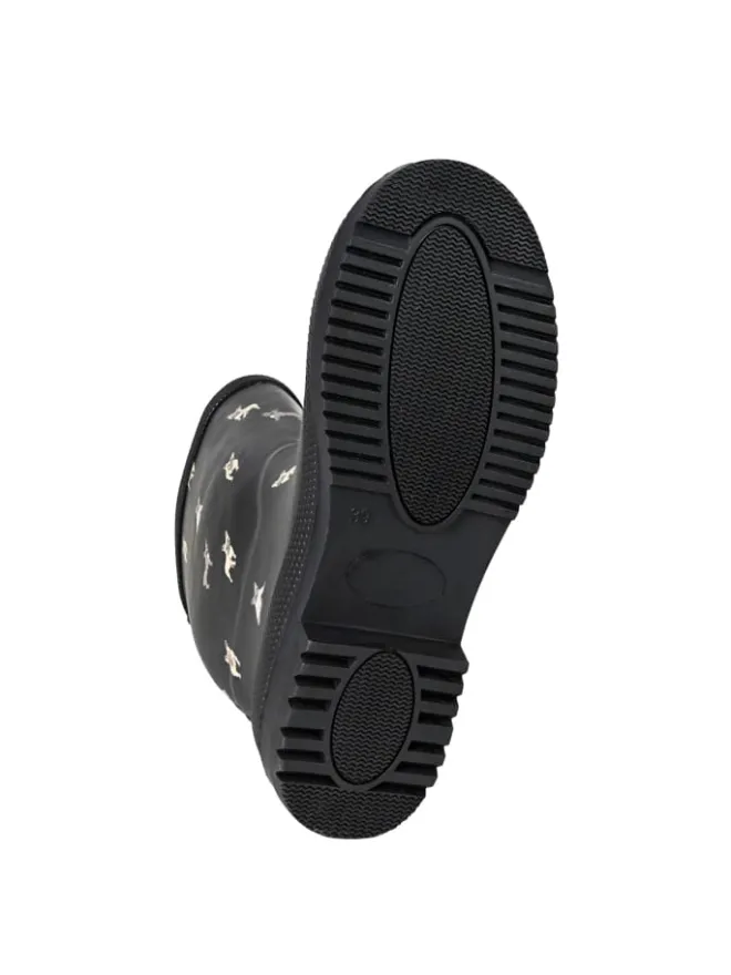 Gummistiefel Waldi Mops Langschaft in schwarz>Regenliebe Outlet