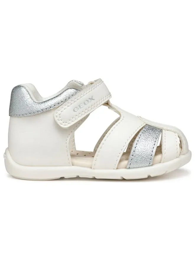 Geox Sandalen|Sandalen·Halbsandalen^Halbsandalen "Elthan" in Creme/ Silber