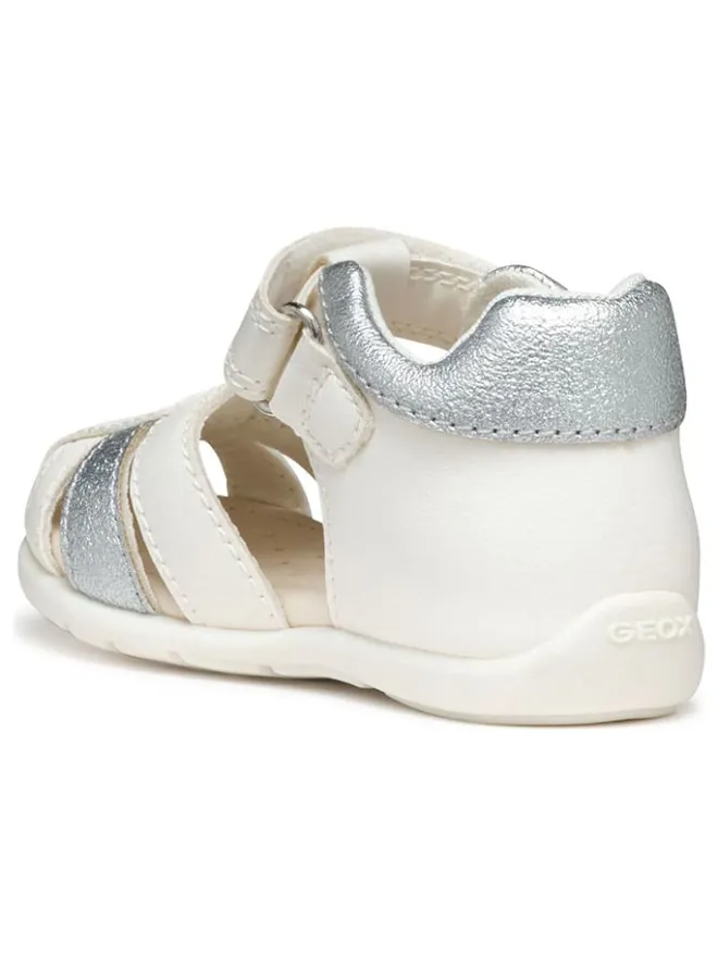 Geox Sandalen|Sandalen·Halbsandalen^Halbsandalen "Elthan" in Creme/ Silber