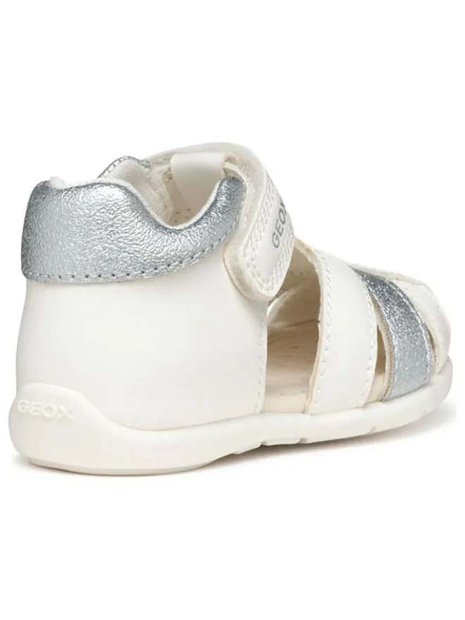 Geox Sandalen|Sandalen·Halbsandalen^Halbsandalen "Elthan" in Creme/ Silber