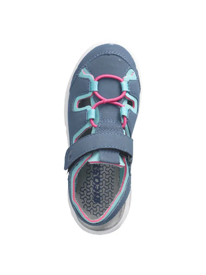 Ricosta Sandalen·Halbsandalen^Halbsandalen "Gerald" in Dunkelblau/ Türkis/ Pink