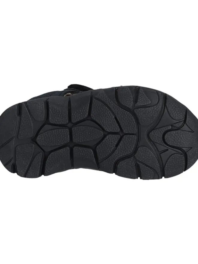 Halbsandalen in Dunkelblau/ Hellbraun>Zigzag Sale