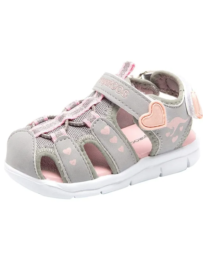 Halbsandalen "K-Mini" in Grau/ Rosa>Kangaroos Hot