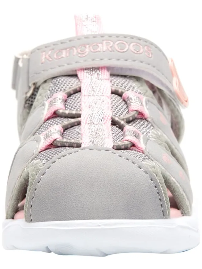 Halbsandalen "K-Mini" in Grau/ Rosa>Kangaroos Hot