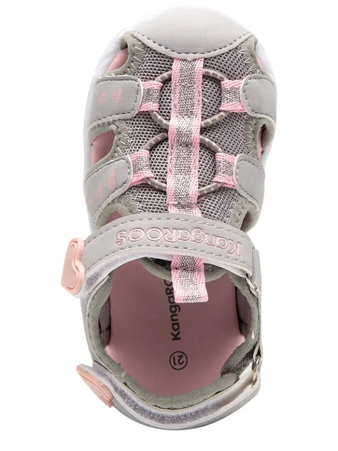 Halbsandalen "K-Mini" in Grau/ Rosa>Kangaroos Hot