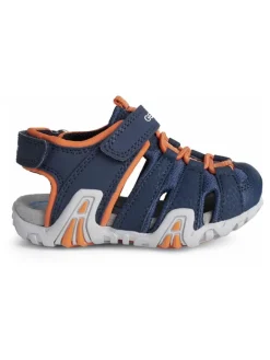 Halbsandalen "Kraze" in Dunkelblau/ Orange>Geox Clearance