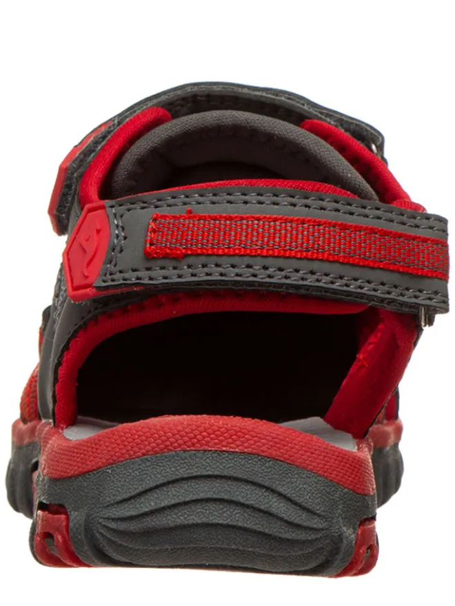 KangaROOS Originals Sandalen·Halbsandalen^Halbsandalen "Osato" in Grau/ Rot
