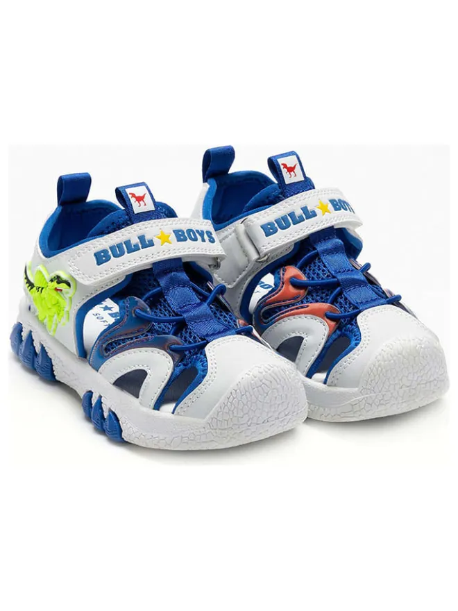 Halbsandalen "Spinosauro" in Weiß/ Blau>Bull Boys Sale
