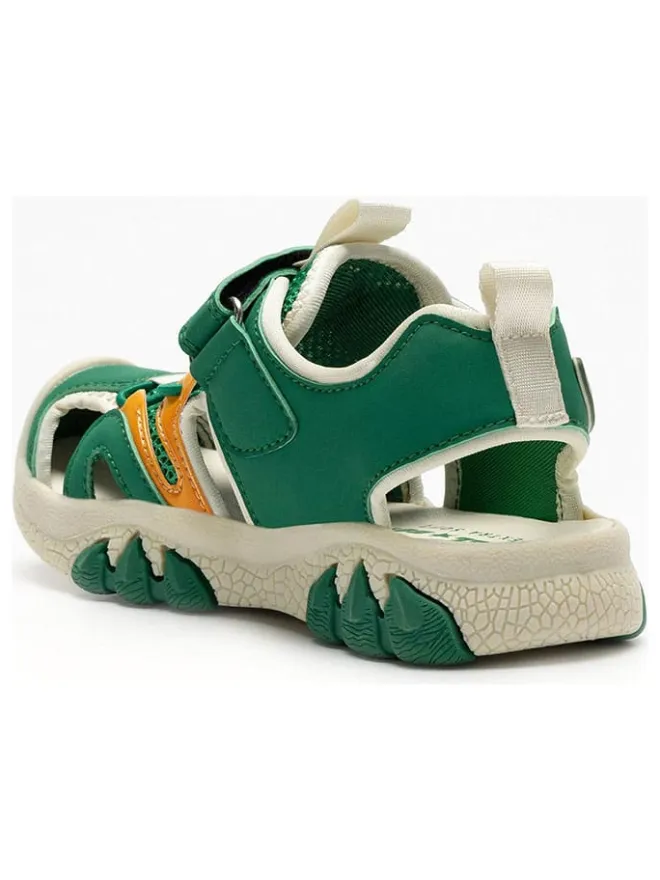 Bull Boys Sandalen·Halbsandalen^Halbsandalen "T-Rex" in Grün/ Creme