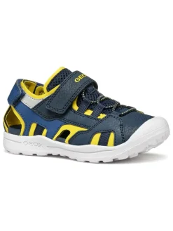 Geox Sandalen·Halbsandalen^Halbsandalen "Vaniett" in Dunkelblau/ Gelb