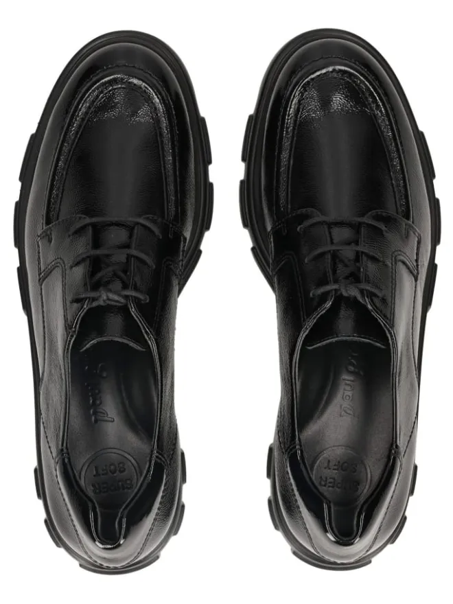 Paul Green Schnürschuhe^Halbschuhe in Schwarz Lack