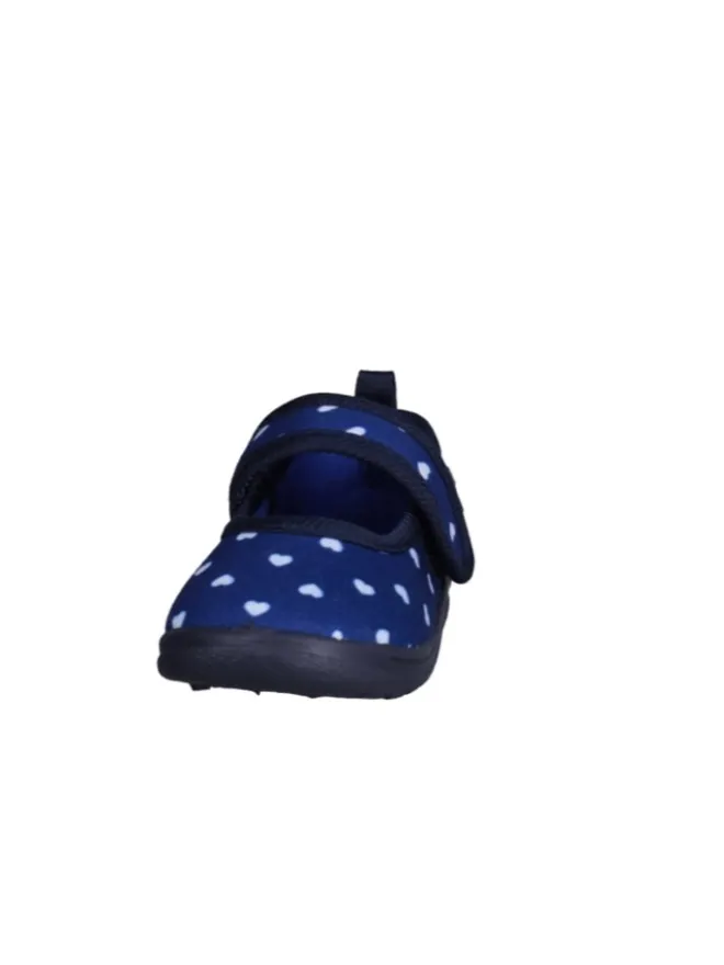 Hausschuh Herzchen in Marine>Playshoes Outlet