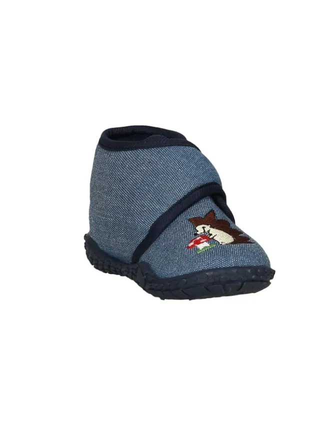 Playshoes Hausschuhe^Hausschuh Igel in Jeansblau