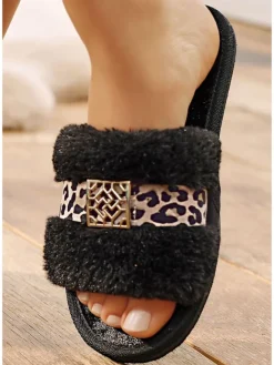 Hausschuh in schwarz><noscript><img width=