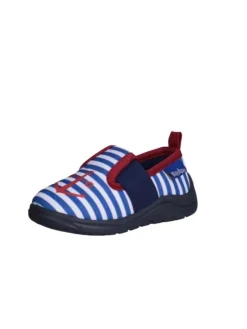 Playshoes Hausschuhe^Hausschuh maritim in Marine/weiß