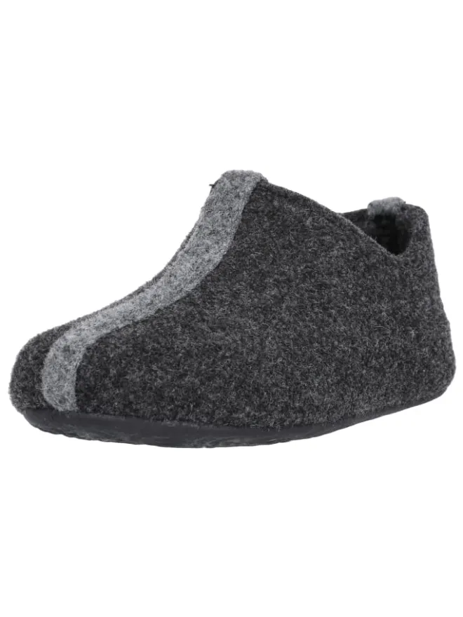 Mols Hausschuhe^Hausschuh Shima Kids in 1011 Dark Grey Melange