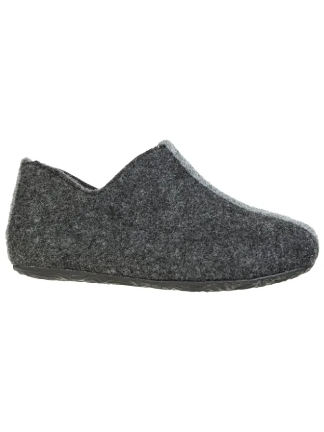 Mols Hausschuhe^Hausschuh Shima Kids in 1011 Dark Grey Melange