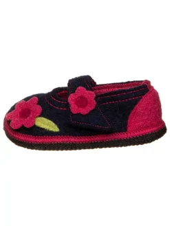 kitz-pichler Hausschuhe|Hausschuhe^Hausschuhe "Becky" in Dunkelblau/ Pink