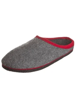 kitz pichler Hausschuhe|Hausschuhe^Hausschuhe "Bio-Fit" in Grau/ Rot