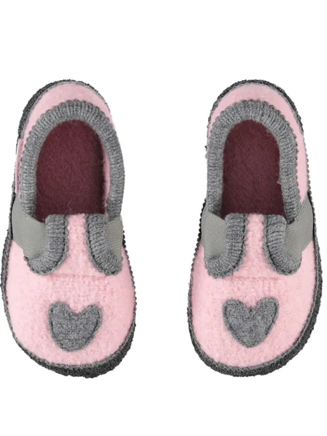 lamino Hausschuhe|Hausschuhe^Hausschuhe "Bobby Herz" in Rosa