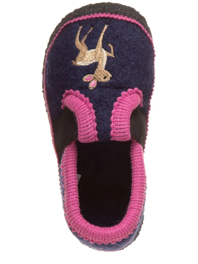 Hausschuhe "Bobby Reh" in Dunkelblau>lamino Discount