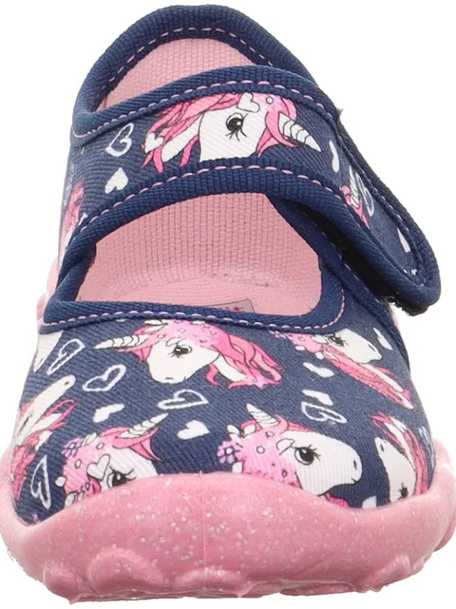 Hausschuhe "Bonny" in Dunkelblau/ Rosa>superfit Hot