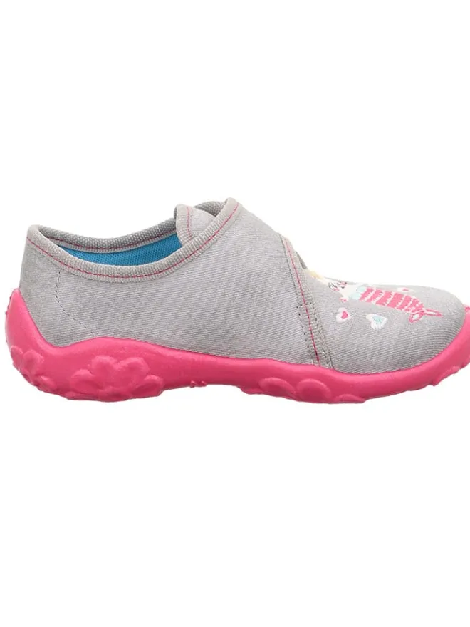 superfit Hausschuhe^Hausschuhe "Bonny" in Grau/ Pink