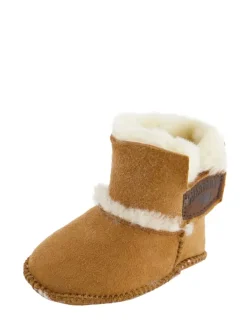 Warmbat Krabbelschuhe^Hausschuhe Hay Baby Bootie in Cognac