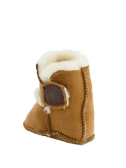 Warmbat Krabbelschuhe^Hausschuhe Hay Baby Bootie in Cognac