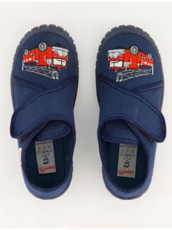 Hausschuhe in Blau><noscript><img width=