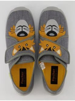 Hausschuhe in Grau><noscript><img width=