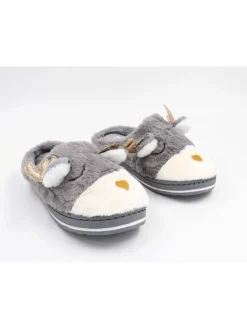 Confly Clogs & Pantoletten|Hausschuhe^Hausschuhe in Grau/ Creme