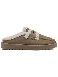 C'M Clogs & Pantoletten|Hausschuhe^Hausschuhe in Khaki