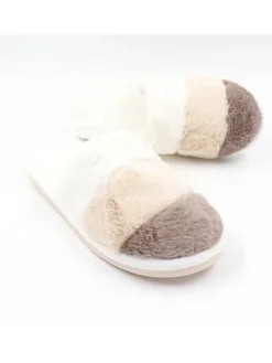 Hausschuhe in Khaki/ Weiß/ Beige>Confly Online
