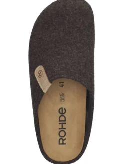 Hausschuhe in Mocca><noscript><img width=