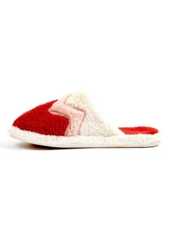 Hausschuhe in Rot/ Rosa><noscript><img width=