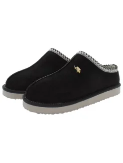 U.S. Polo Assn. Hausschuhe^Hausschuhe in Schwarz