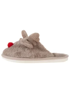 Confly Hausschuhe|Clogs & Pantoletten^Hausschuhe in Taupe