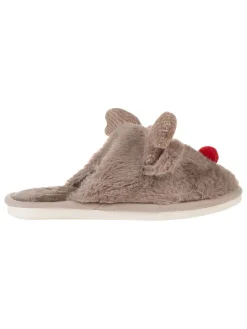 Confly Hausschuhe|Clogs & Pantoletten^Hausschuhe in Taupe