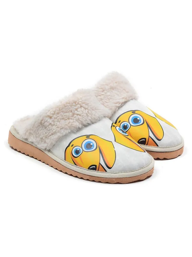Goby Clogs & Pantoletten|Hausschuhe^Hausschuhe in Weiß/ Gelb