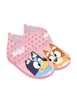Hausschuhe Kinder Pantoffeln bequem Rosa>Bluey Clearance