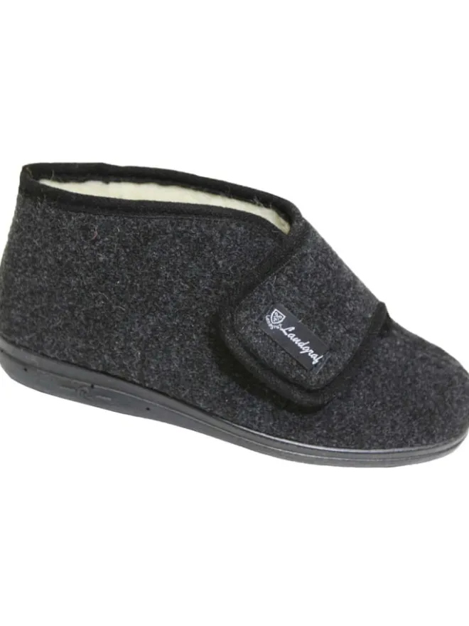 Hausschuhe Landgraf H-Klett in anthrazit>SALIHA Discount