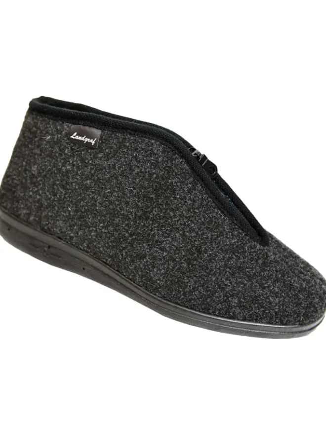 SALIHA Hausschuhe|Clogs & Pantoletten·Clogs^Hausschuhe Landgraf Karl in anthrazit