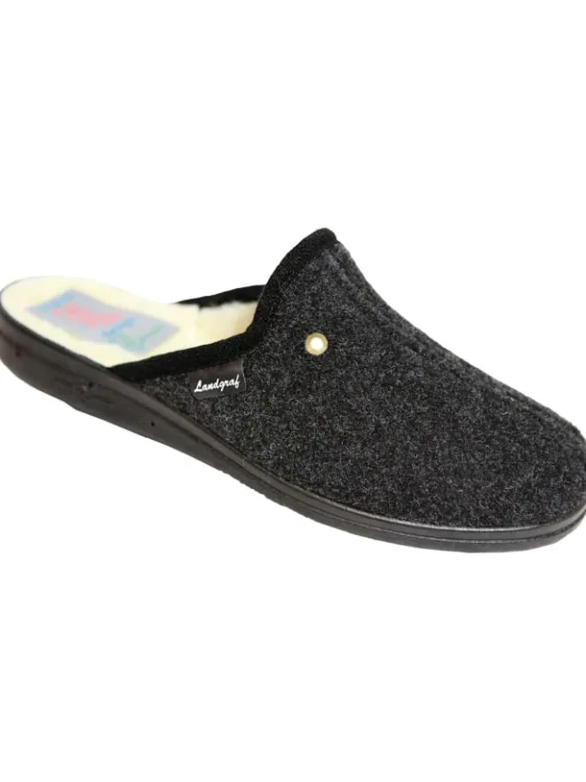 SALIHA Hausschuhe|Clogs & Pantoletten·Clogs^Hausschuhe Landgraf Rex in anthrazit