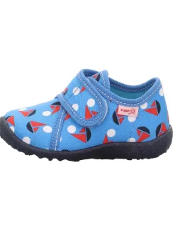 Hausschuhe "Spotty" in Blau/ Rot/ Weiß>superfit Discount