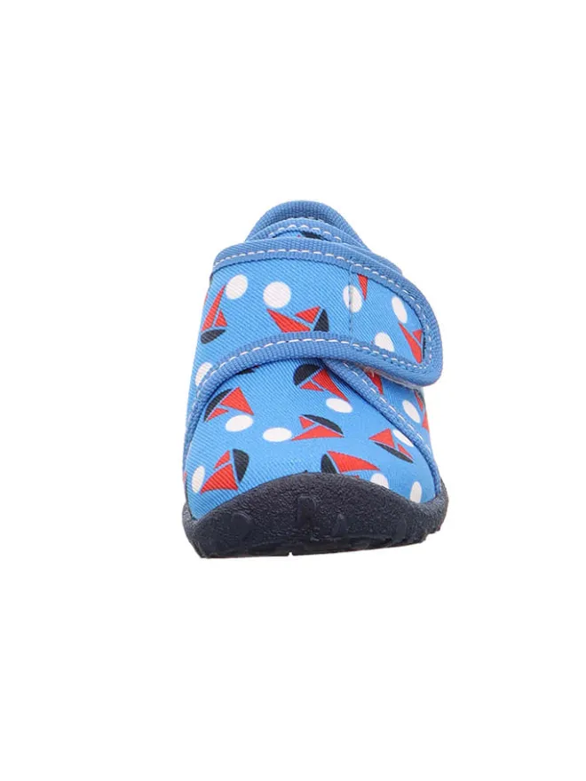 Hausschuhe "Spotty" in Blau/ Rot/ Weiß>superfit Discount