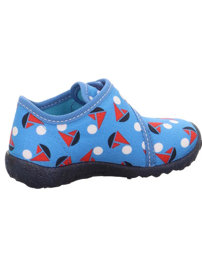 Hausschuhe "Spotty" in Blau/ Rot/ Weiß>superfit Discount