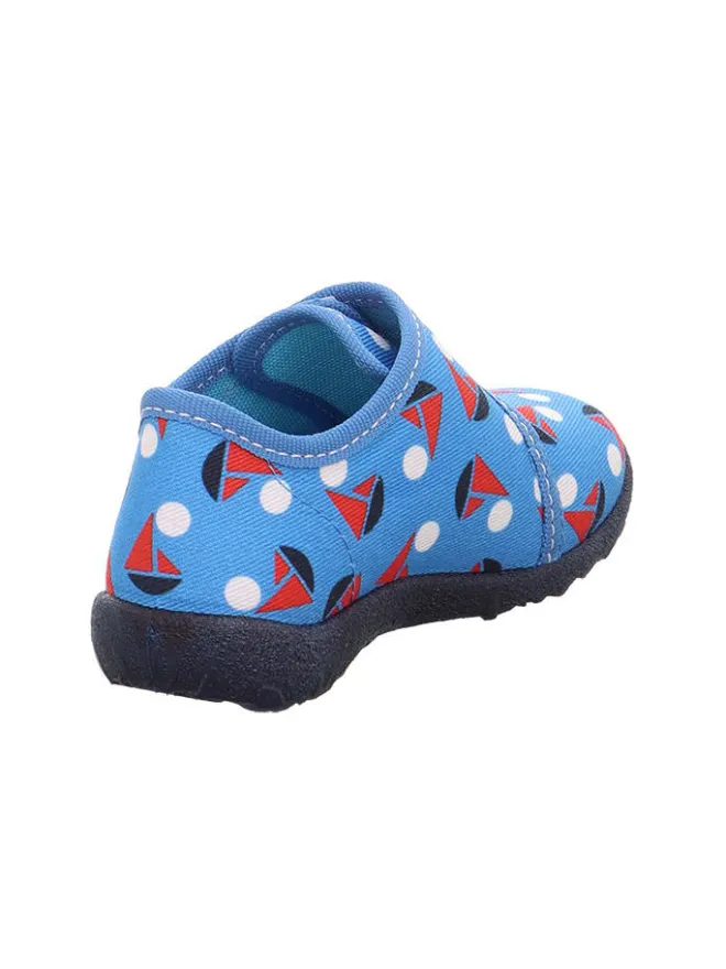 Hausschuhe "Spotty" in Blau/ Rot/ Weiß>superfit Discount